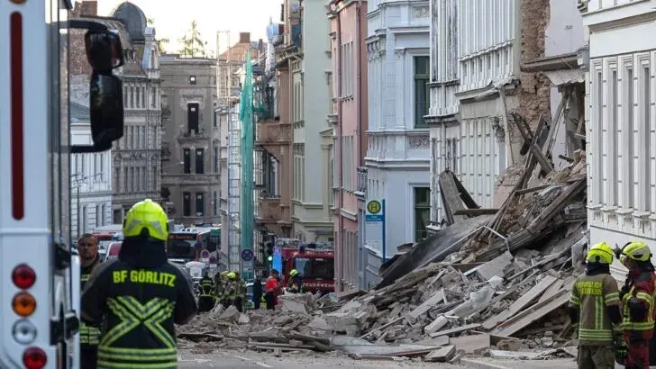 Rescuers search for 3 missing after German building collapse possibly caused by gas explosion