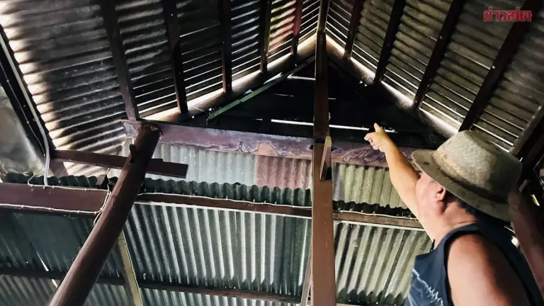 Lightning Strikes 100-Year-Old Thai Home Six Times, Shattering Tiles