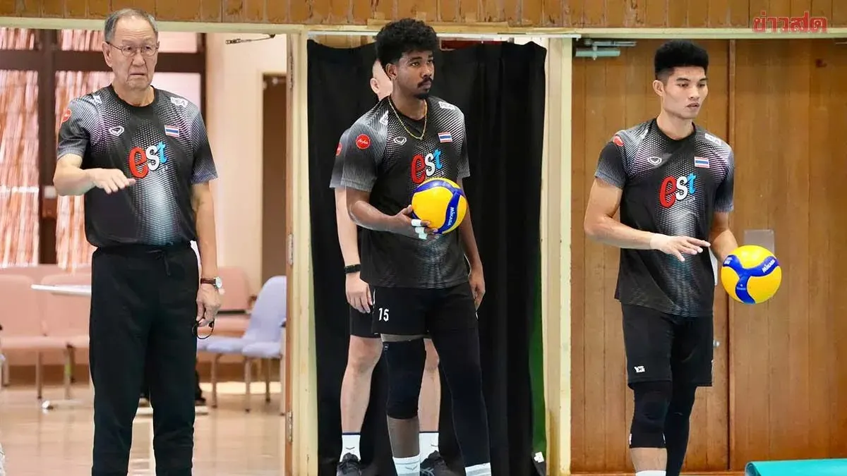 Thai Men's Volleyball Team Prepares for Chinese Taipei Showdown