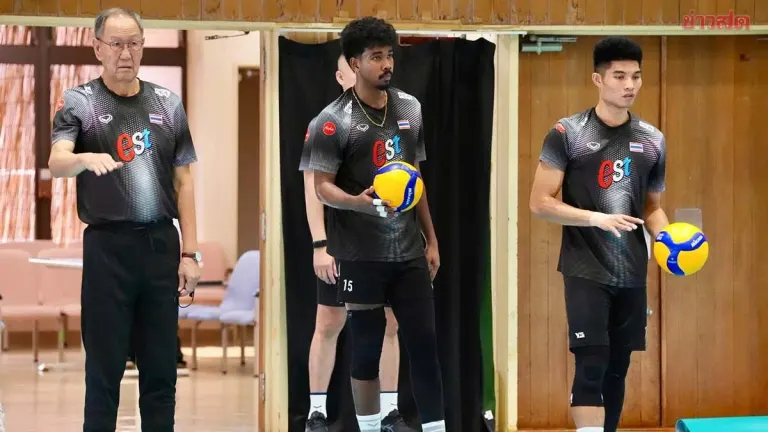 Thai Men's Volleyball Team Prepares for Chinese Taipei Showdown