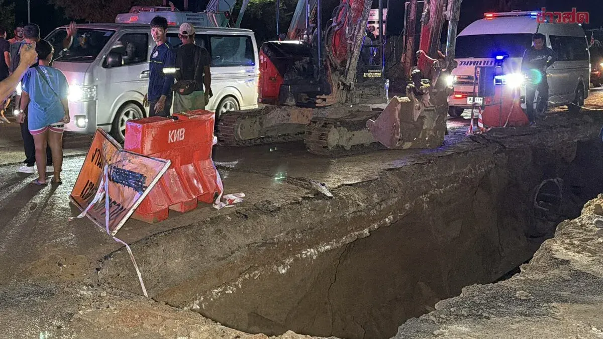 Man Seriously Injured After Motorcycle Falls Into Deep Trench
