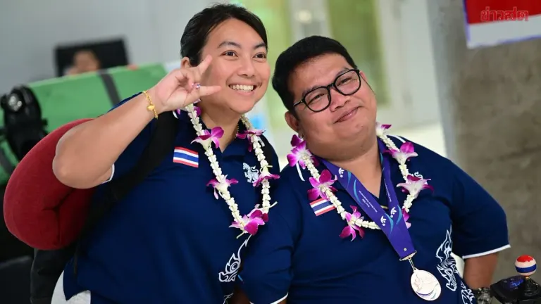 Thai Boccia Stars Return Home With World Championship Medals