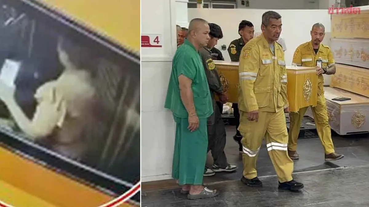 Grieving relatives collect body of aunt, victim of train-bus collision, transport remains to temple for merit-making ceremony