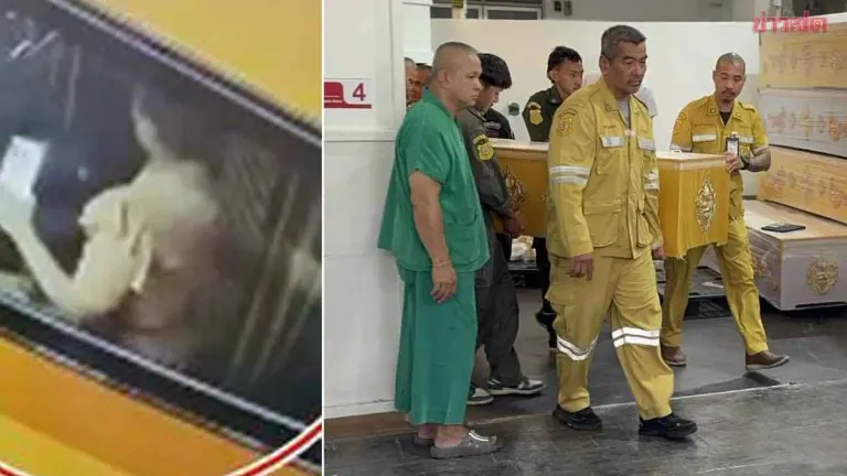 Grieving relatives collect body of aunt, victim of train-bus collision, transport remains to temple for merit-making ceremony