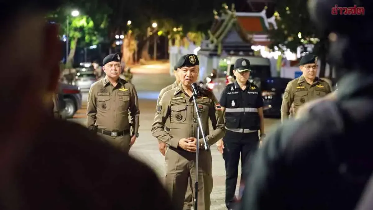Assistant Police Chief Leads Patrol Check in Phitsanulok