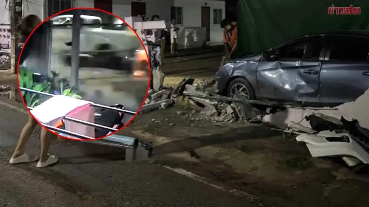 Drunk Driver Smashes Through House Wall in Udon Thani
