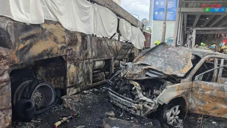 Director of Railway Department Leads Investigation into Train-Bus Collision at Asok-Dindaeng Intersection