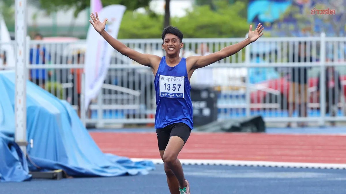Anucha from Satun Claims Gold in Men's 100m Sprint at Surat Thani Games