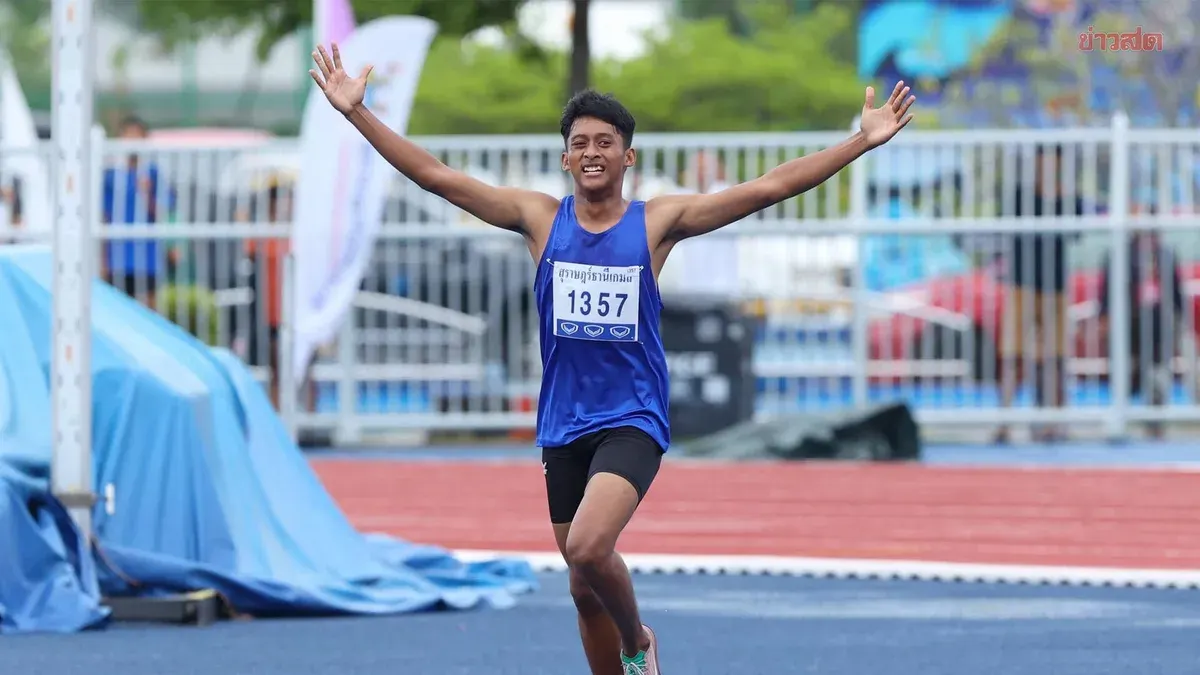 Anucha from Satun Claims Gold in Men's 100m Sprint at Surat Thani Games