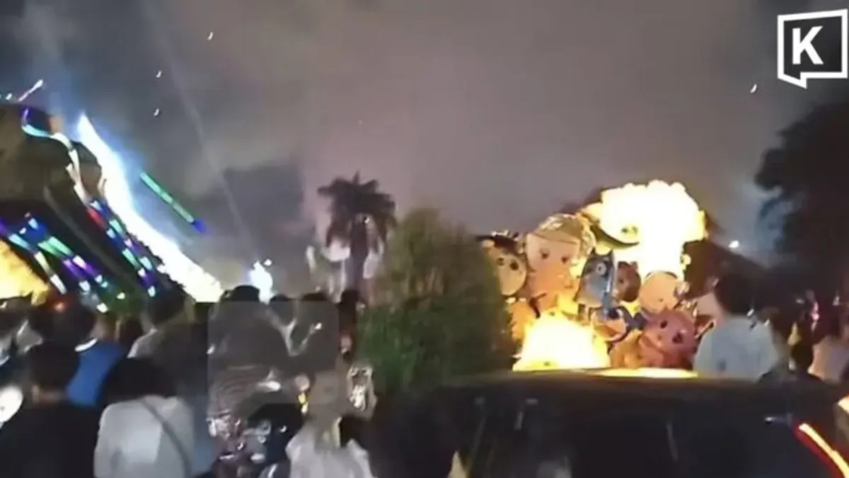 Firework Sparks Ignite Gas Balloons, Injuring Several at Lamphun Festival