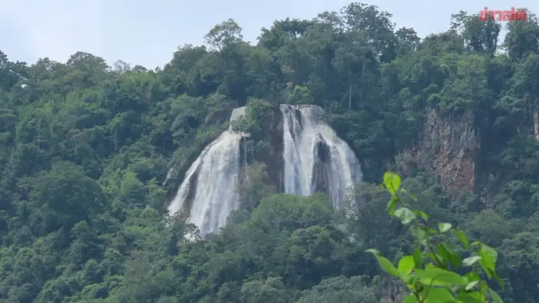 Erawan Waterfall Forms Elephant Shape, Park Temporarily Closed