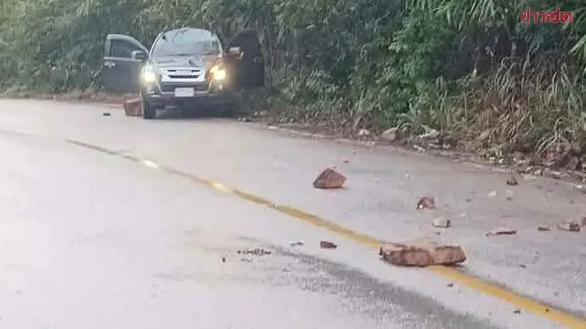 100kg Boulder Crashes Through Pickup, Driver Killed