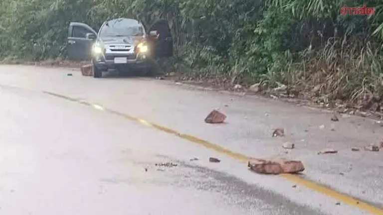 100kg Boulder Crashes Through Pickup, Driver Killed