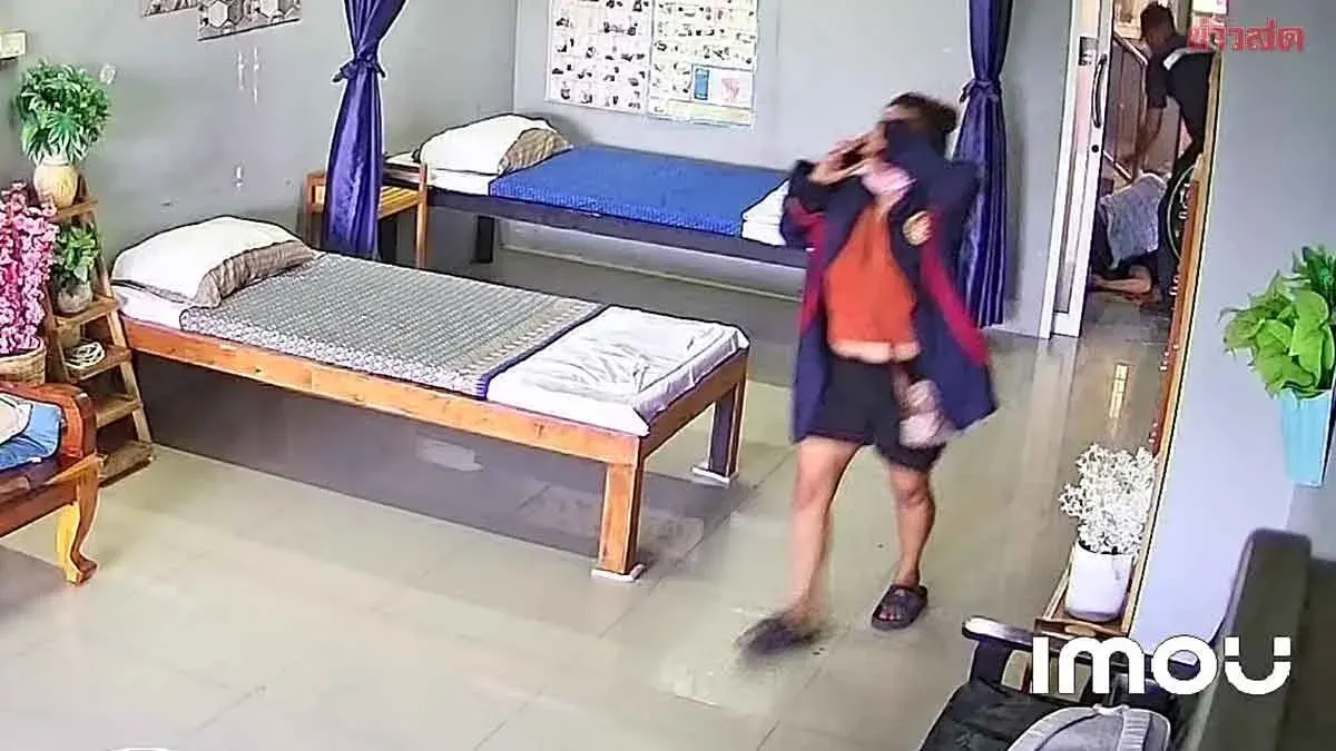 Husband Attacks Wife At Massage Shop In Chonburi
