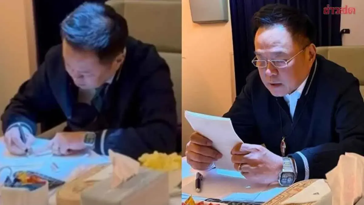 PM Anusit Returns to Thailand; Culture Minister Sabiida Posts Photo of Anusit Working Non-Stop on Plane