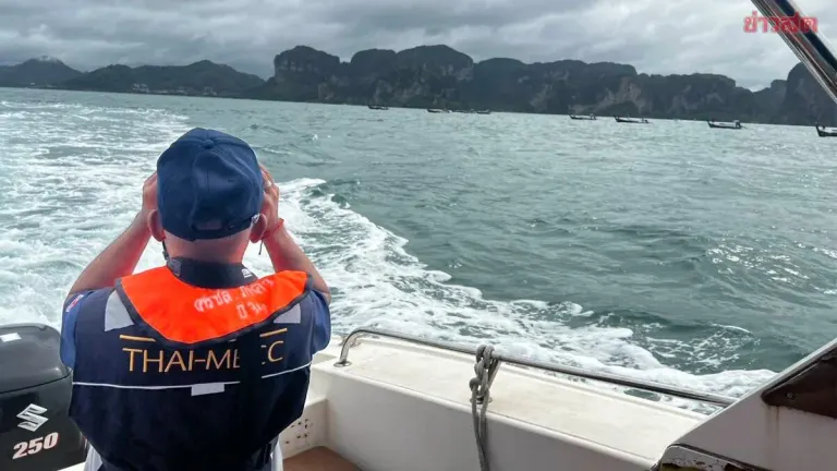 Krabi Governor Orders Search Operation for Missing Dutch Tourist After Kayak Capsizes at Poda Island