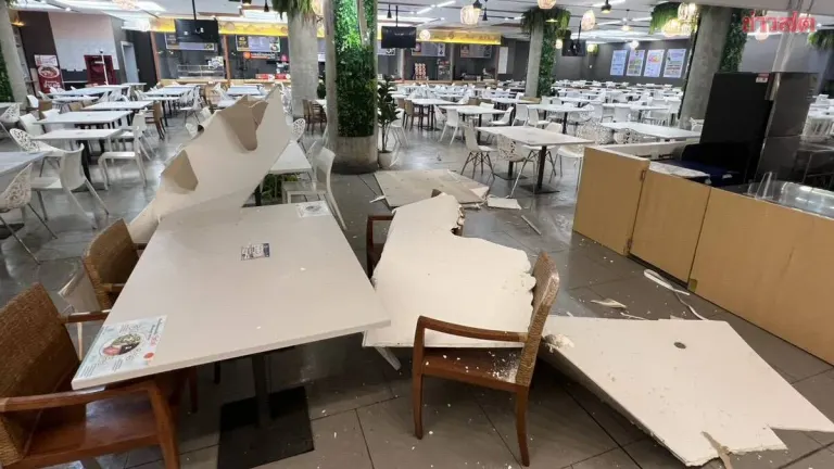 Parliament Cafeteria Ceiling Collapses During Holiday
