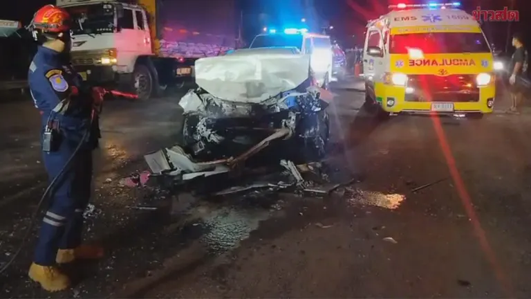 Car Slams Into Trailer; Driver Critically Injured