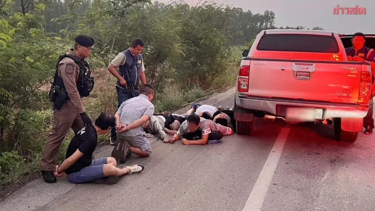 70-Kilometer Cross-Province Chase: Thai Driver Arrested for Smuggling Six Chinese Nationals from Border to Bangkok