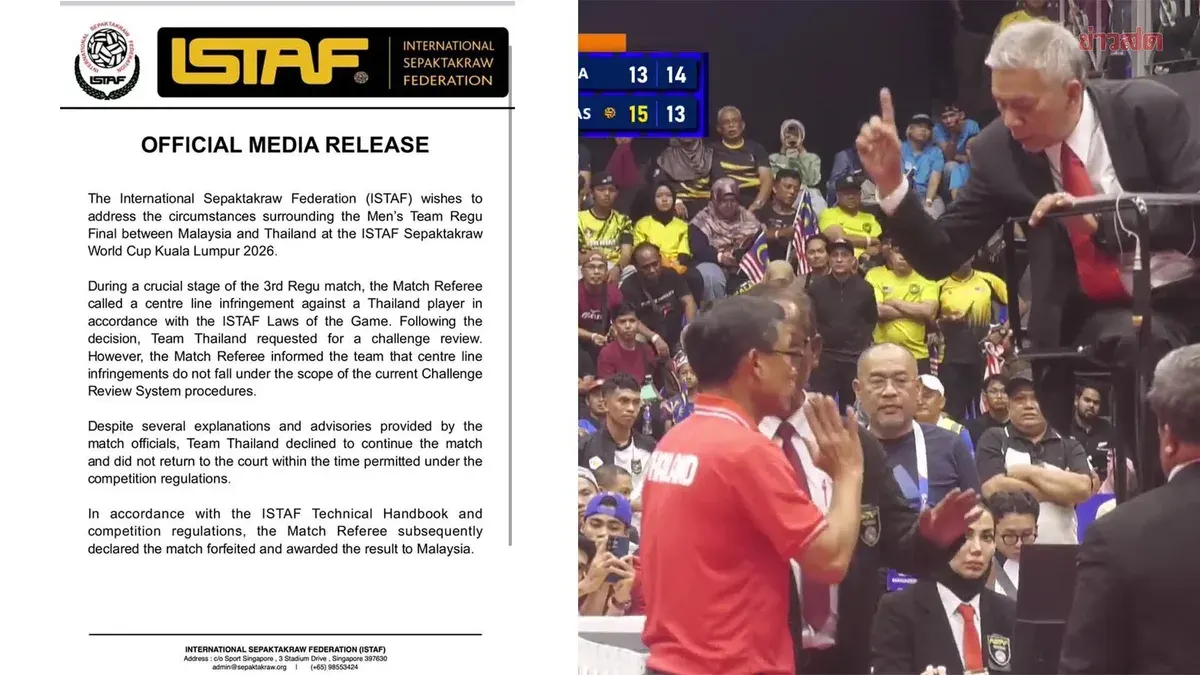 International Sepaktakraw Federation Stands by Referee's Call, All Teams Must Follow Rules and Handle Disappointment
