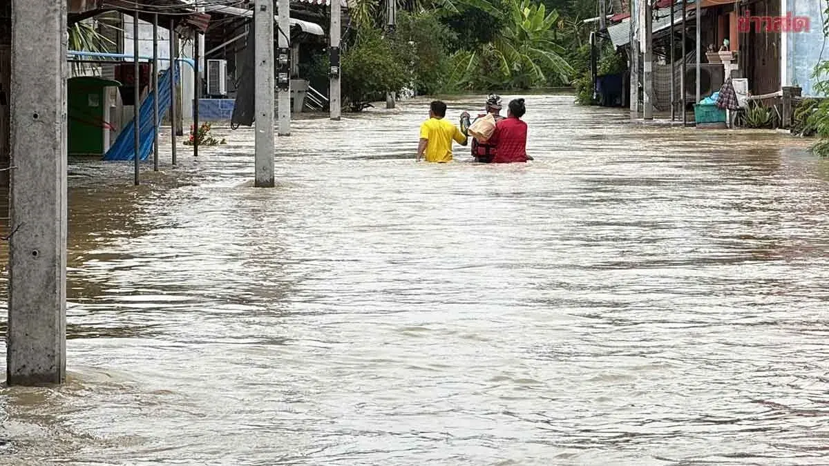 Heavy Rain Floods Khao Yoi, Nine Subdistricts Declared Disaster Zones