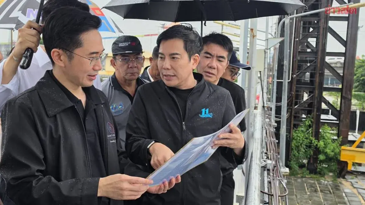 Deputy PM Inspects Rangsit Canal Pump Station Ahead of Heavy Rain