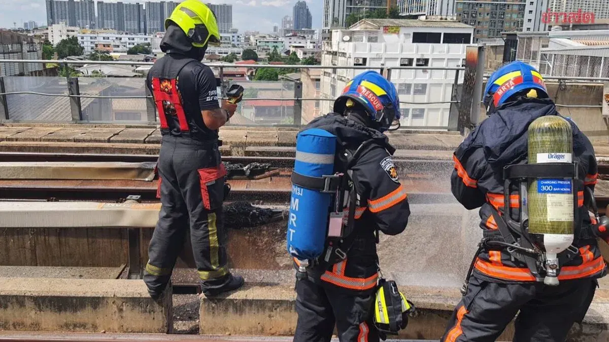 Bangkok Blue Line MRT Shut Down After Electrical Short Circuit