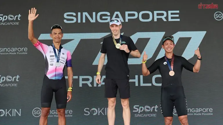 Navy Athlete 'Chai Mai' Finishes 83km Long Duathlon with Second Place Age Group Finish at T100 Triathlon World Tour Singapore 2026