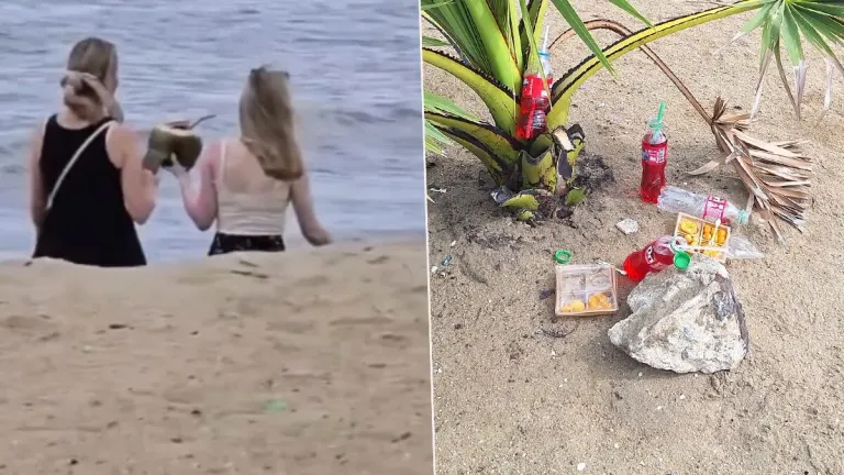 Foreign Tourists Apologize After Taking Sacred Coconut for Photos
