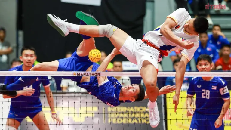 Thailand Men's Singles Win King's Cup Sepaktakraw Championship