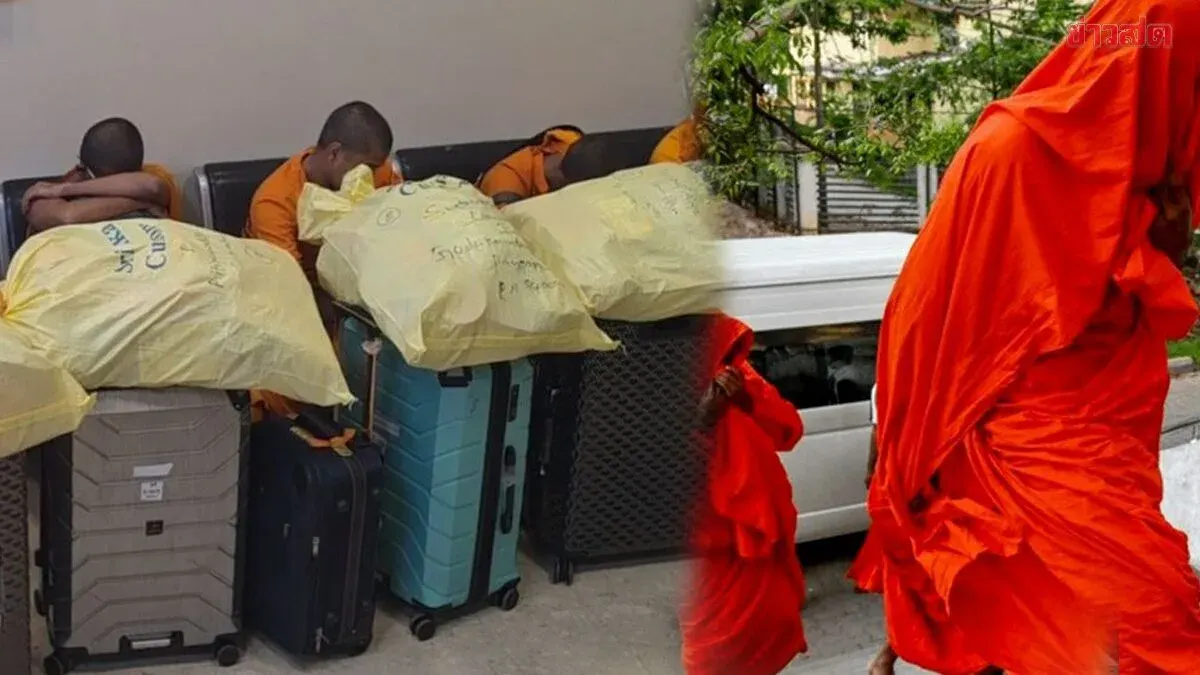 22 Sri Lankan Monks Arrested Smuggling 110 kg of Cannabis in Luggage Upon Return to Thailand