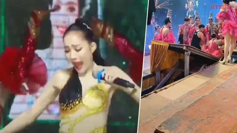 Female Singer Screams as Hydraulic Lift Malfunctions, Sends Her Tumbling Off Stage