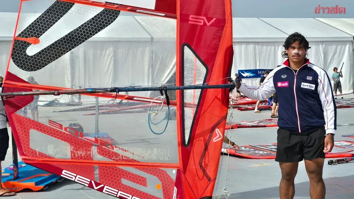 Will McMillan, Half-Thai-Australian Windsurfer, Secures Gold Fleet Spot and World Championship Quota