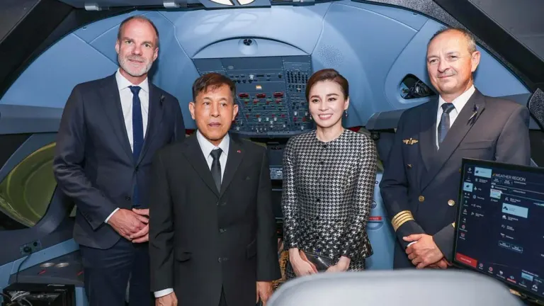 Thai King And Queen Visit Airbus Toulouse Training Center